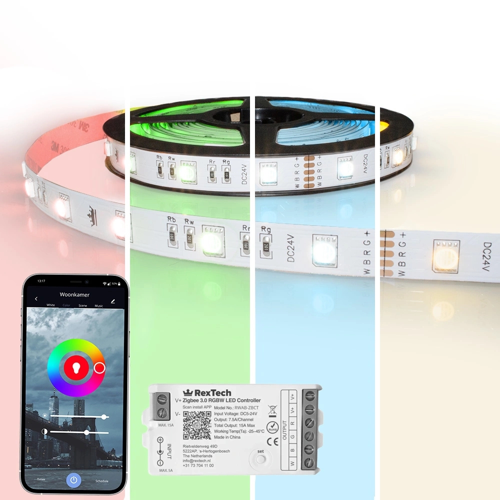 40 meter complete set RGBW led strip met Zigbee controller