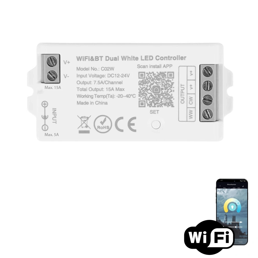 Losse wifi controller voor Dual White led strips