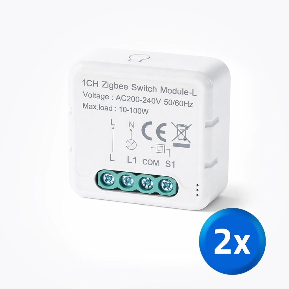 Zigbee inbouwschakelaar 1 gang - Set van 2