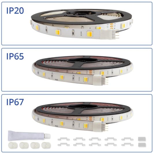 10 meter complete set Dual White led strip met Zigbee controller