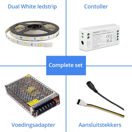 16 meter complete set Dual White led strip met Zigbee controller