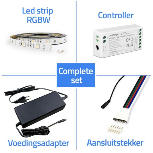 23 meter complete set RGBW led strip met Zigbee controller