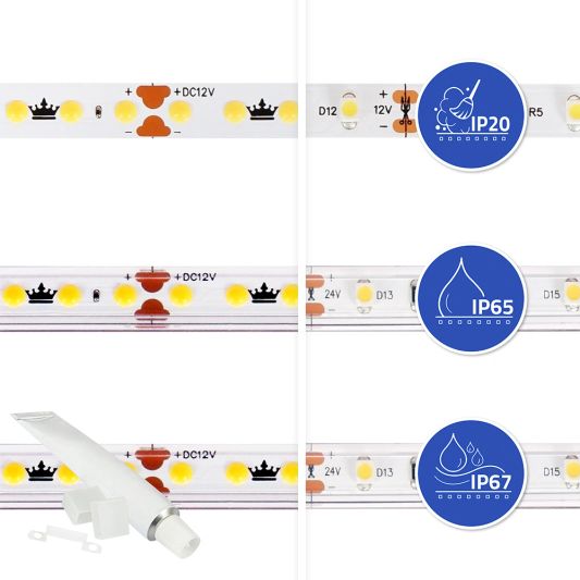 4 meter complete set witte led strip met Zigbee controller