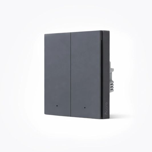 Aqara Smart Wall Switch H1 - met neutrale draad - dubbele schakelaar - grijs