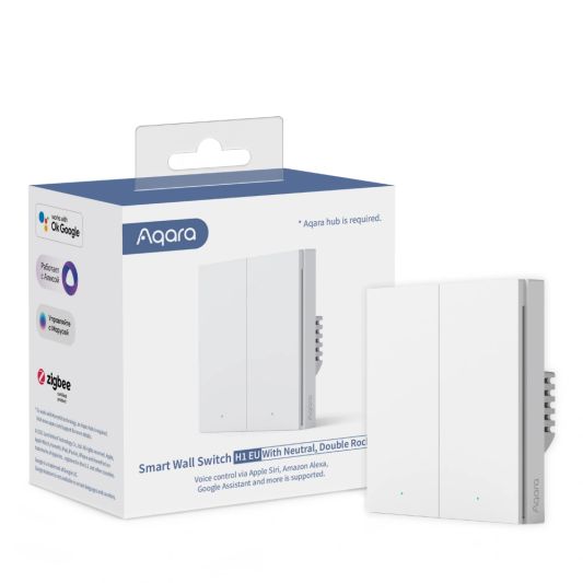 Aqara Smart Wall Switch H1 - met neutrale draad - dubbele schakelaar