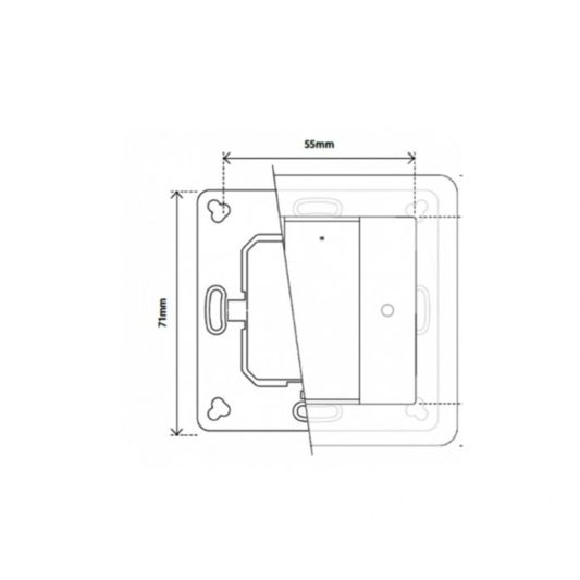 Draadloze Zigbee schakelaar van EcoDim - Geschikt voor 2 groepen - Witte kleur