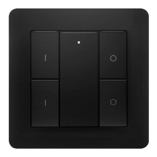 Draadloze Zigbee schakelaar van EcoDim - Geschikt voor 2 groepen - Zwarte kleur