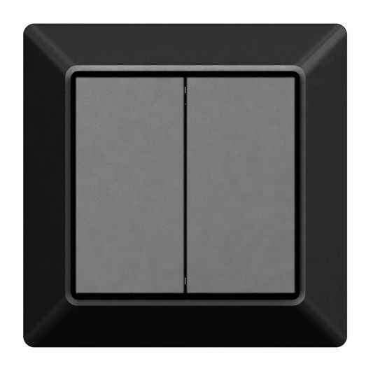 Draadloze Zigbee schakelaar zwart van EcoDim - Friends of Philips Hue - Geschikt voor 2 groepen