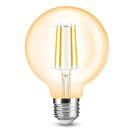 Dual White smart filament lamp van Milight 7W E27 fitting - Amberkleurig G95 model - Met afstandsbediening
