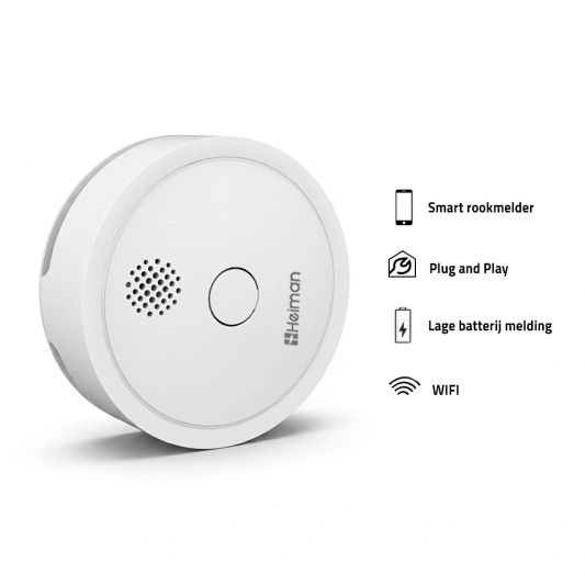 Heiman smart Wifi rookmelder - voordeelset 2 stuks
