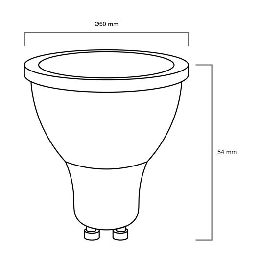 Zigbee spot RGBWW GU10 fitting - 5 Watt