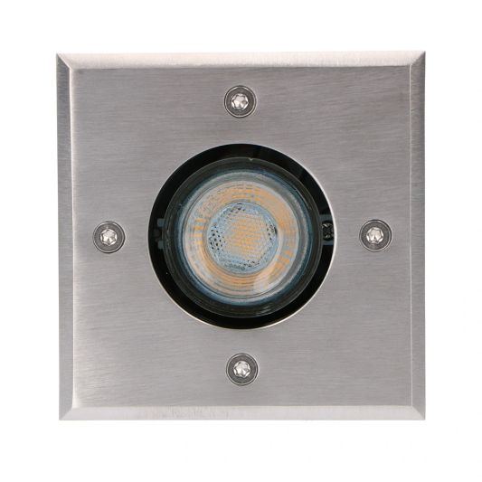 Inbouw grondspot voor buiten met Zigbee GU10 spot - Recht