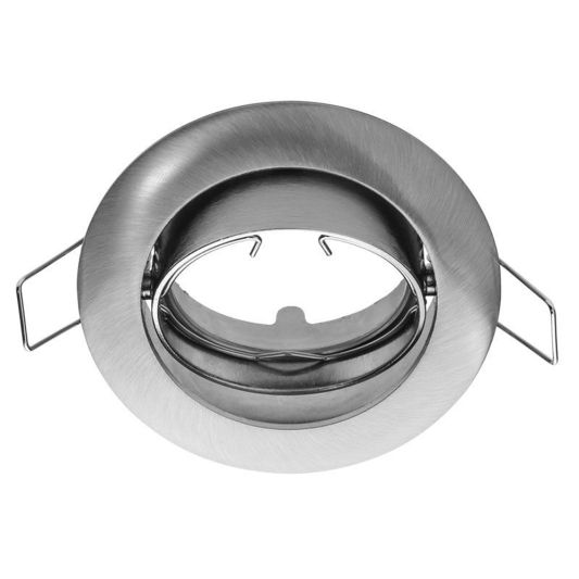 Kantelbare spot armatuur rond - RVS - Geschikt voor GU10/MR16