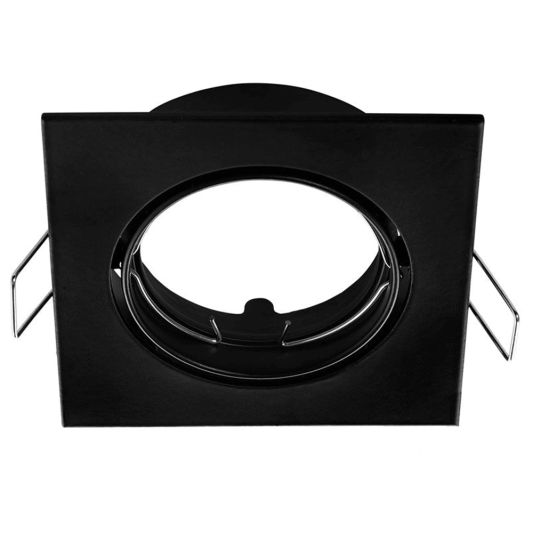 Kantelbare spot armatuur vierkant - zwart - Geschikt voor GU10/MR16