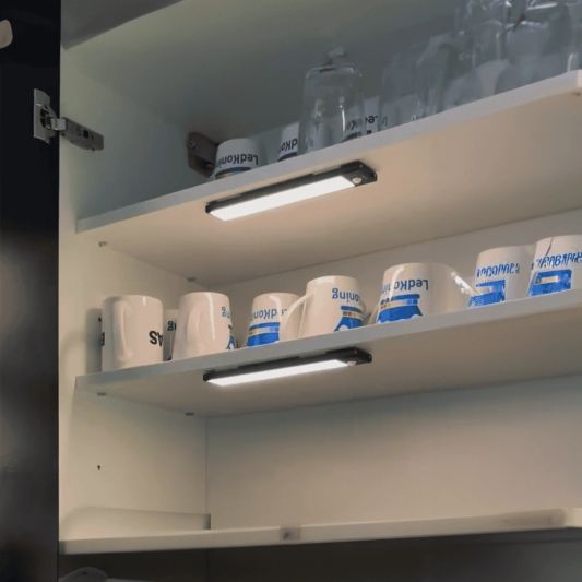 Kastverlichting met sensor - Dual White - 20cm - Oplaadbaar - Zwart - Voordeelset van 2 stuks