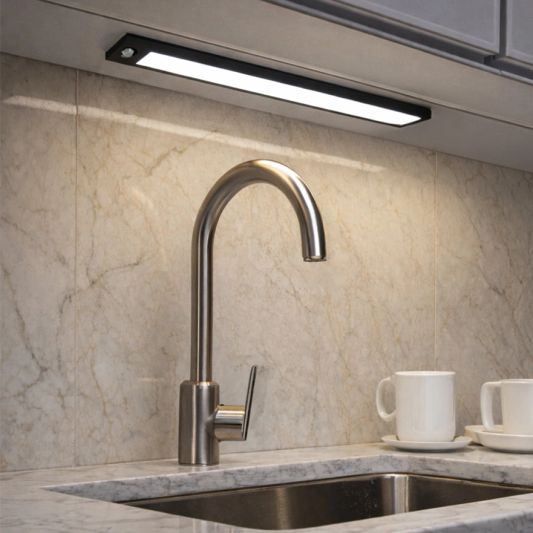 Kastverlichting met sensor - Dual White - 20cm - Oplaadbaar - Zwart - Voordeelset van 2 stuks