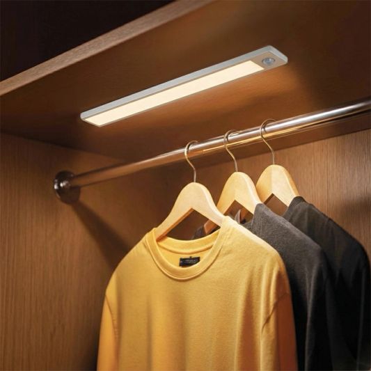Kastverlichting met sensor - Dual White - 30cm - Oplaadbaar - Zilver - Voordeelset van 4 stuks
