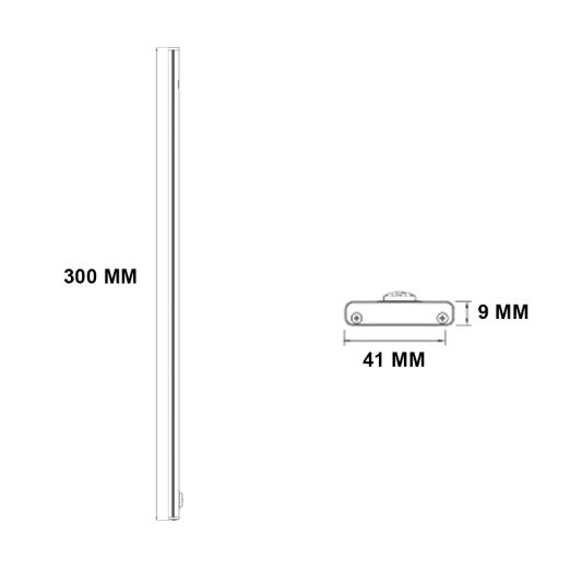 Kastverlichting met sensor - Dual White - 30cm - Oplaadbaar - Zwart - Voordeelset van 4 stuks