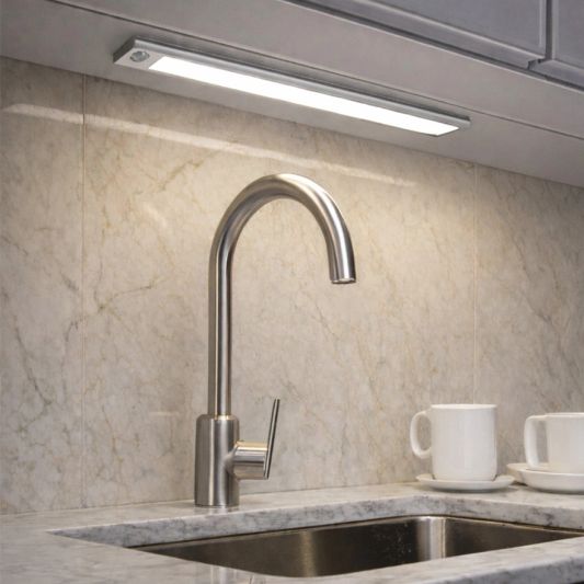 Kastverlichting met sensor - Dual White - 40cm - Oplaadbaar - Zilver