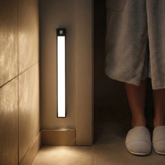 Kastverlichting met sensor - Dual White - 50cm - Oplaadbaar - Zwart - Voordeelset van 4 stuks