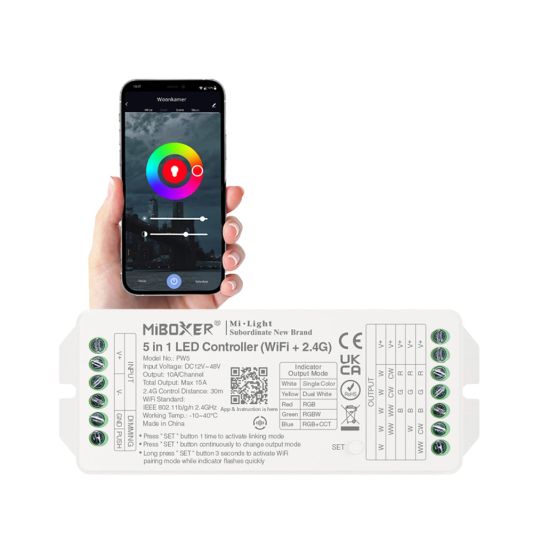MiBoxer Ledstrip controller met ingebouwde wifi module