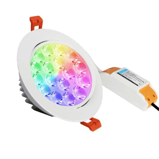 Wifi set met 1 tot 4 RGBWW led inbouwspots 9 Watt