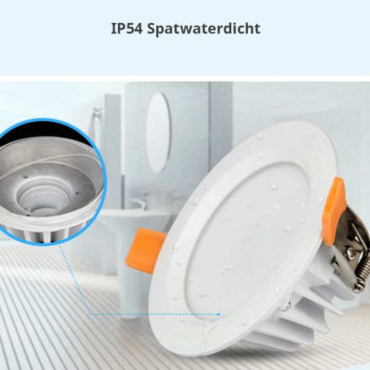 RGBWW led inbouwspot met 1-4 downlights 6 Watt inclusief afstandsbediening