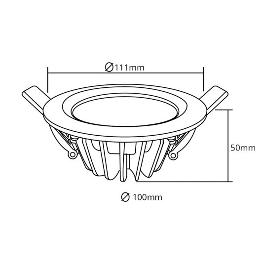 Milight RGBWW led inbouwspot downlight 6 Watt