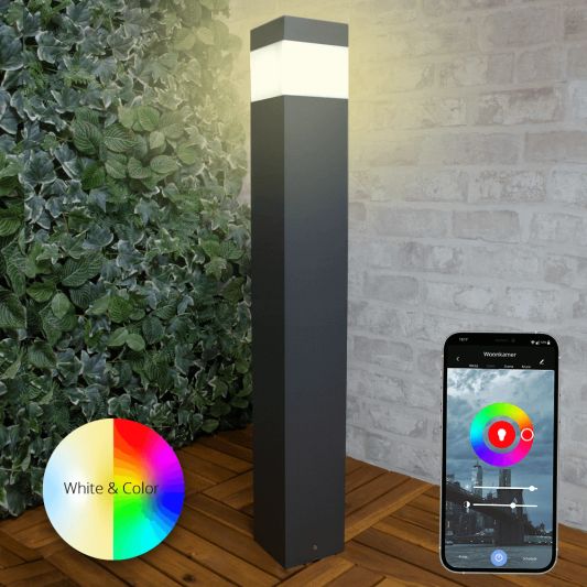 Moderne staande tuinlamp voor buiten met E27 Zigbee slimme verlichting led lamp