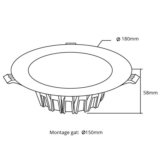 RGBWW led inbouwspot downlight 18 Watt
