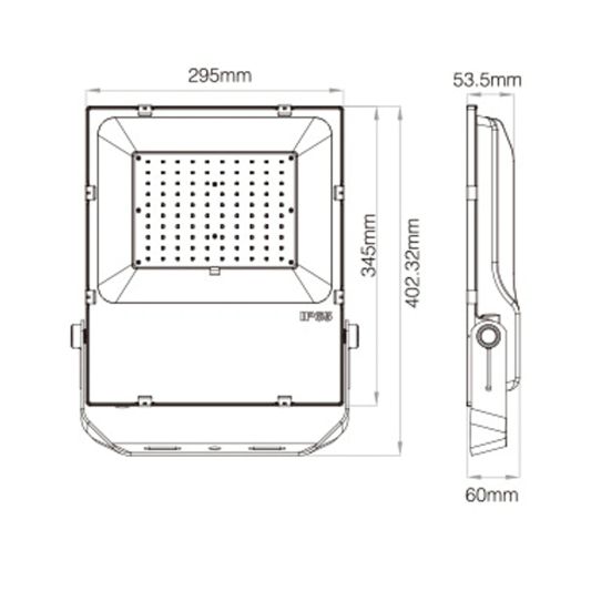 RGBWW Wifi LED breedstraler bouwlamp 100Watt IP65 met afstandsbediening
