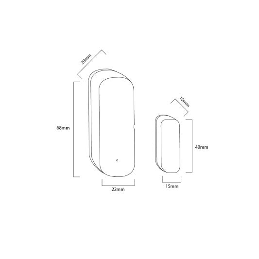 Slimme wifi deursensor - Set van 2