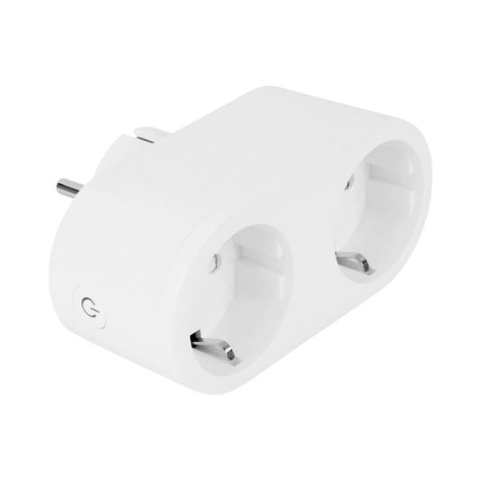 Slimme stekker - dubbel - Met energiemeting