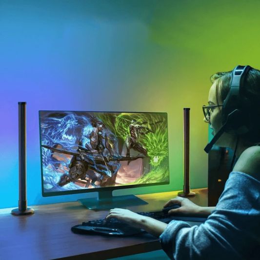 Slimme tafellamp set met dreamcolor ledstrip - Ideale gaming lampen