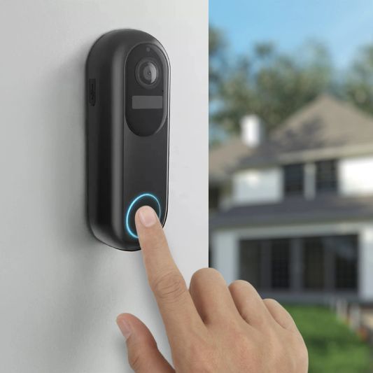 Slimme video deurbel wifi zwart