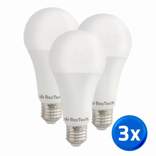 Slimme wifi lamp 12 watt - E27 fitting - RGBWW Multicolor en Wit - 3-pack