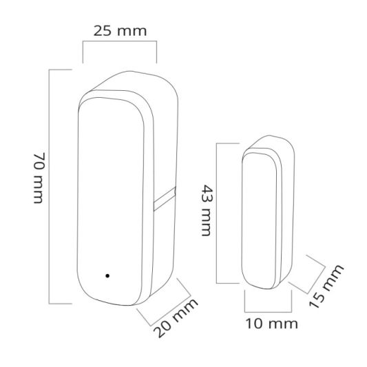 Slimme Zigbee deursensor - Set van 6
