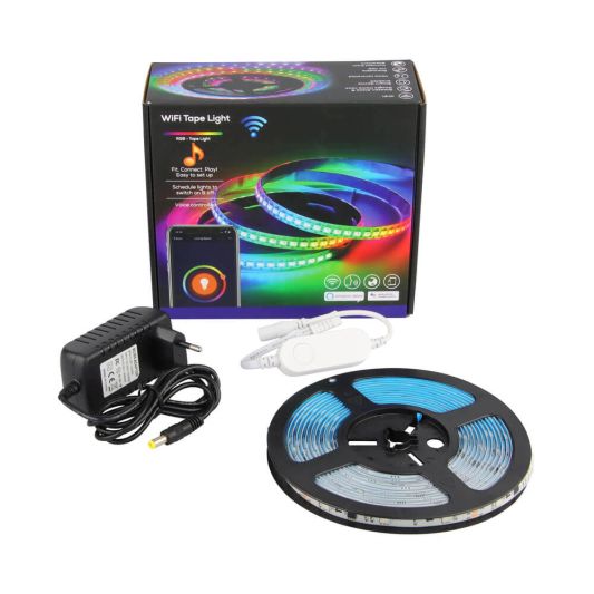 Tuya dreamcolor ledstrip set 5 meter 12V IP65 - 30 leds p/m