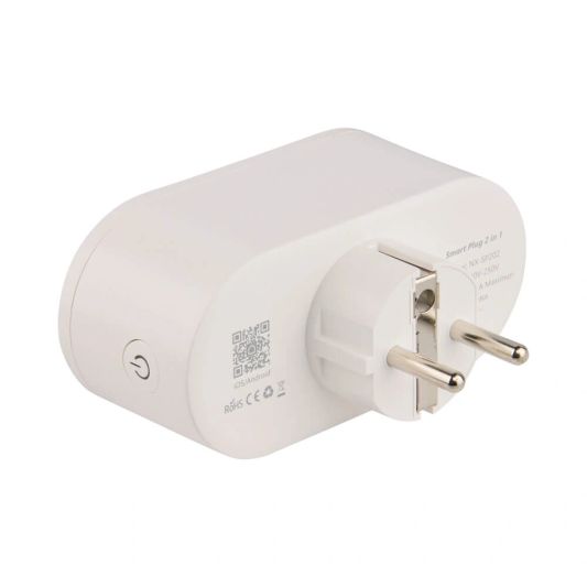 Slimme stekker - dubbel - Met energiemeting