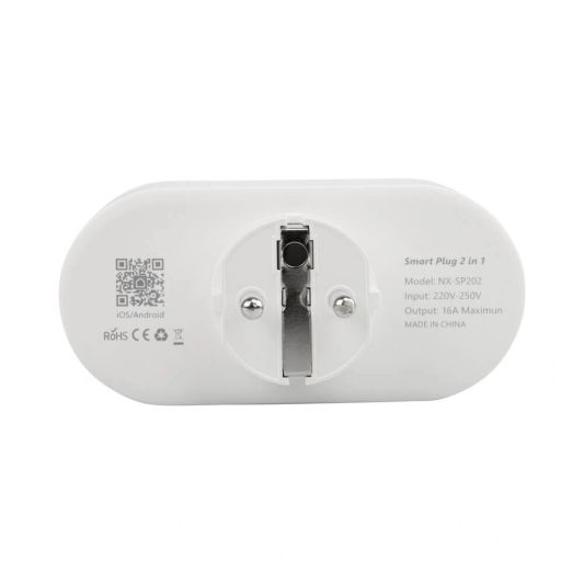 Slimme stekker - dubbel - Met energiemeting - 2-pack