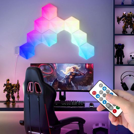 Tuya Hexagon RGBIC Wand-/tafellamp | 6-pack