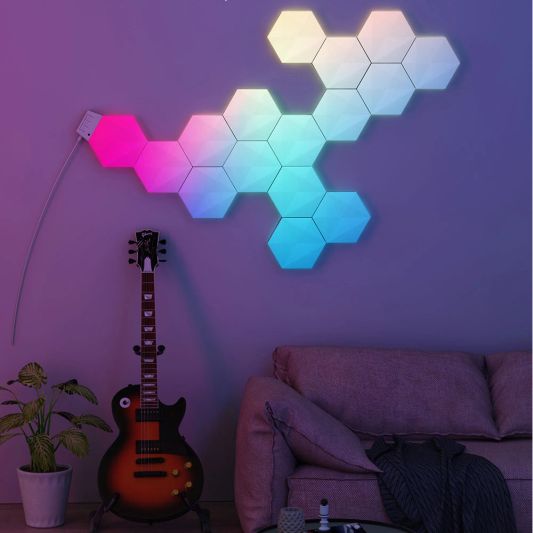 Tuya Hexagon RGBIC Wand-/tafellamp | 6-pack