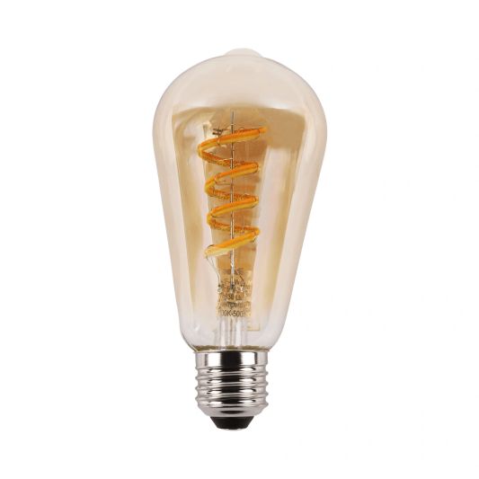 Tuya slimme led filament lamp goud - E27 fitting Edison - Dual White - voordeelset van 3