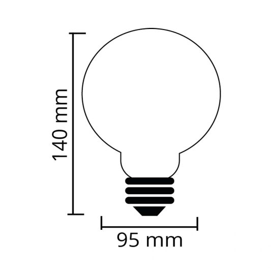 Tuya slimme led filament lamp goud - E27 fitting Globe - Dual White - Voordeelset van 6
