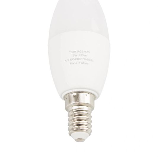 Tuya slimme led lamp 5 watt - E14 fitting - RGBWW Multicolor en Wit