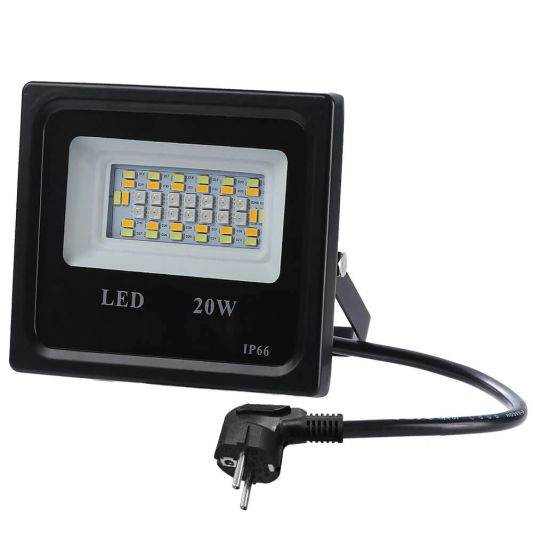 Slimme schijnwerper/bouwlamp 20 watt - RGBWW Multicolor en wit
