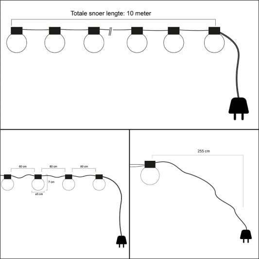 Tuya smart string - RGB dreamcolor lichtsnoer met 10 lampjes