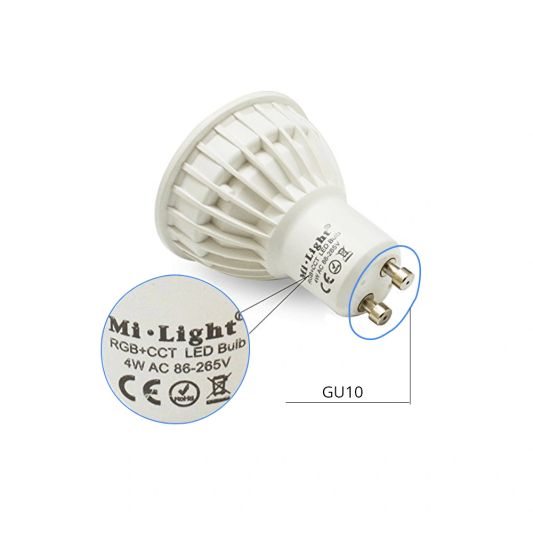 WIFI LED spot RGBWW 4W GU10 fitting