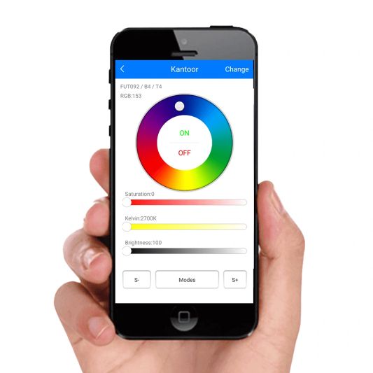 Wifi set met 1-4 RGBWW LED downlights 6 Watt inbouwspots