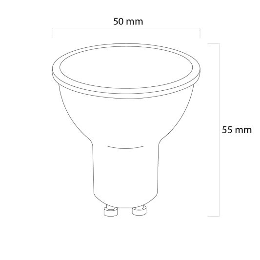Wifi slimme led spot 4 watt - GU10 fitting - RGBWW Multicolor en Wit